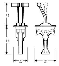 Top Mount Twin Bent Lever Control with Interlock Kit for the Right Side